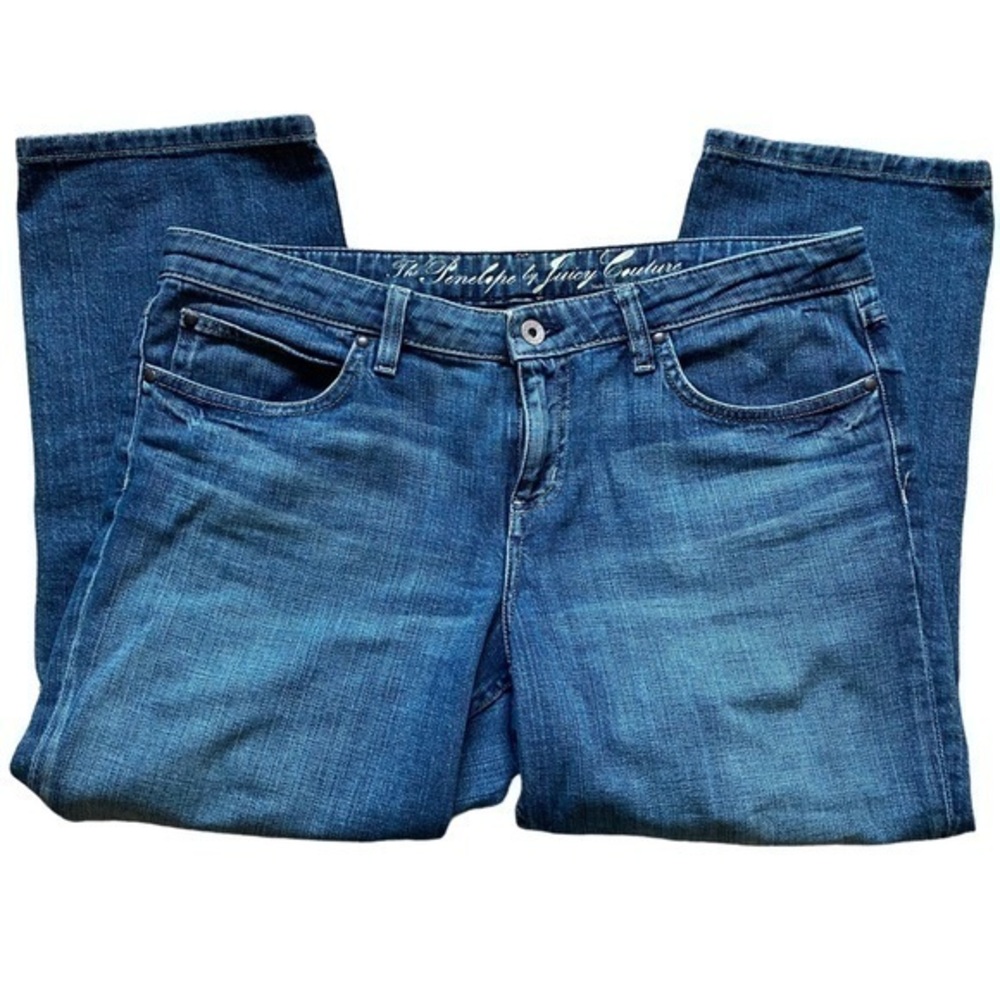 Juicy Couture Penelope Blue Denim Cropped Capri Jeans 32